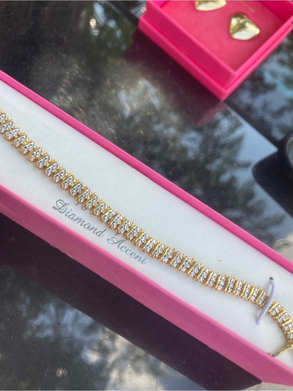 Diamond Accent 18 kt Gold-filled Tennis Bracelet - Classic Sparkle
